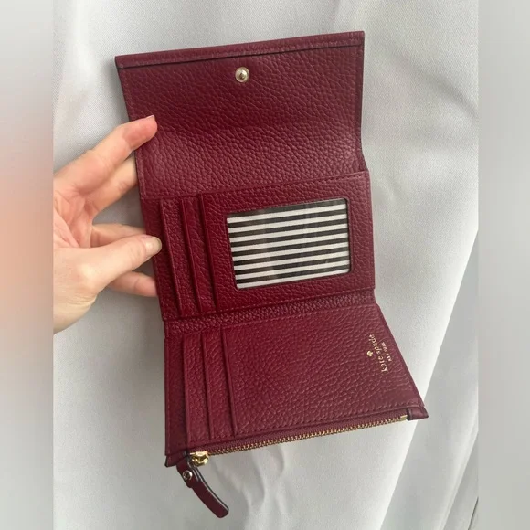 Kate Spade Jackson Street Meredith Wallet in Fig Jam Red - Picture 3 of 3